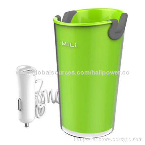 Cup design USB car charger with 4 ports